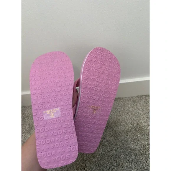 Vintage Y2K Soda Pink Flip Flops – Size 7.5 – New in Box - Picture 3 of 5